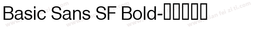 Basic Sans SF Bold字体转换